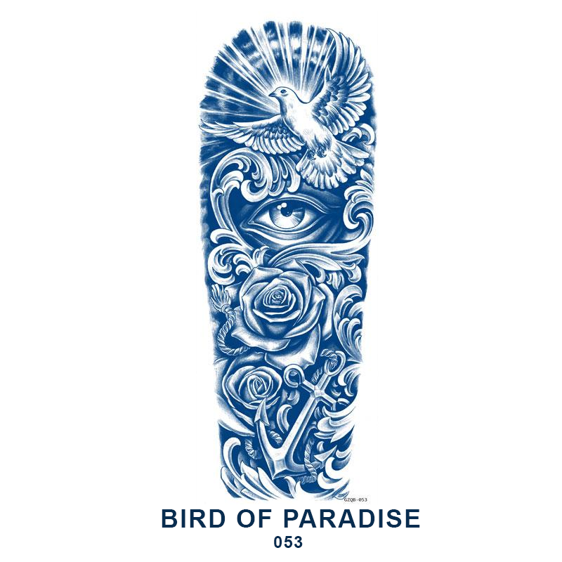 BIRD OF PARADISE realistic temporary tattoo 053