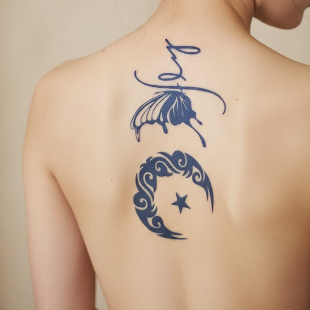 MOON TRIBE realistic temporary tattoo GZ-141
