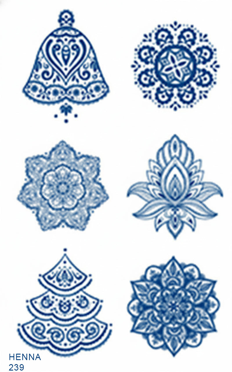 HENNA realistic temporary tattoo GZ-239