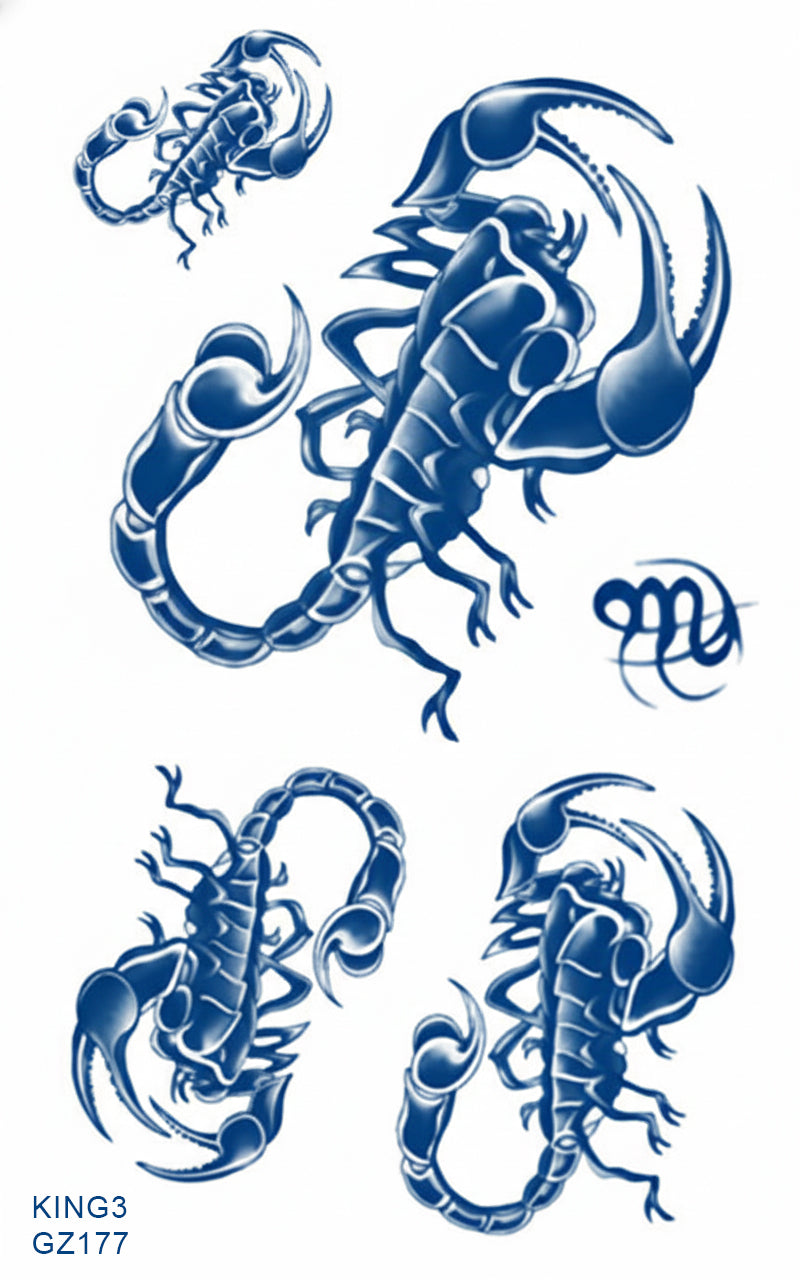 KING3 realistic temporary tattoo GZ177