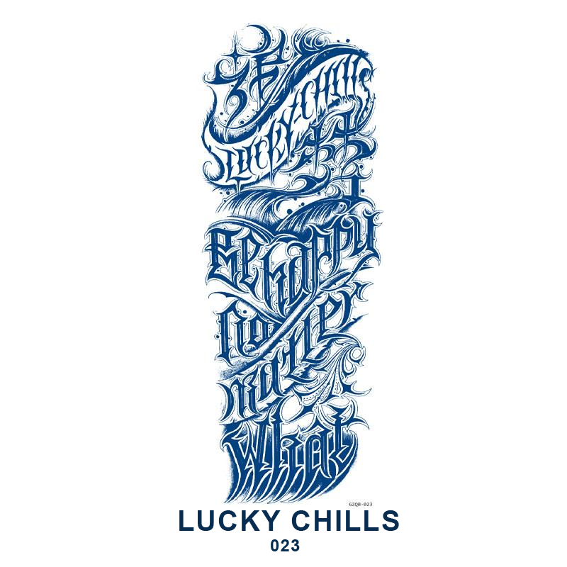 LUCKY CHILLS realistic temporary tattoo 023
