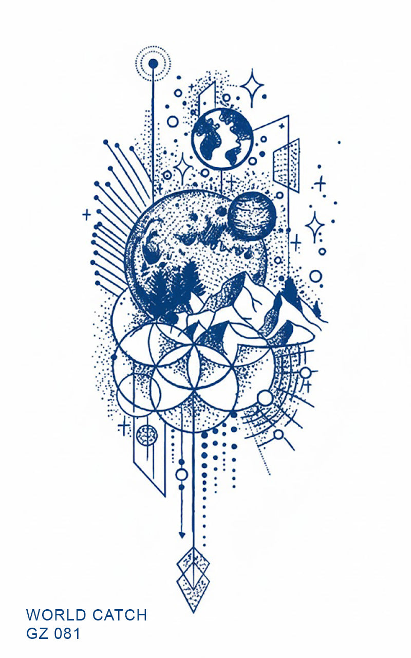 WORLD CATCH realistic temporary tattoo GZ081